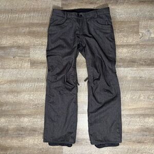 686 Insulated Denim Snowboard Ski Pants Men's M infiDRY 10K Rare SEE PHOTOS